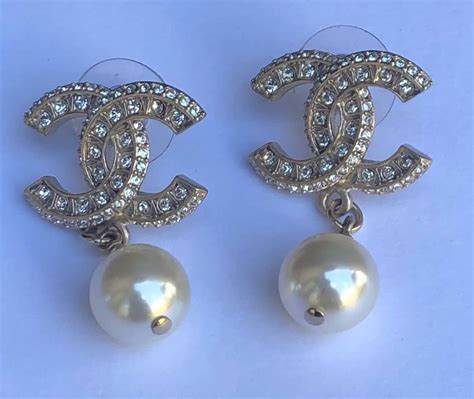 fake chanel earrings australia|chanel faux pearl earrings.